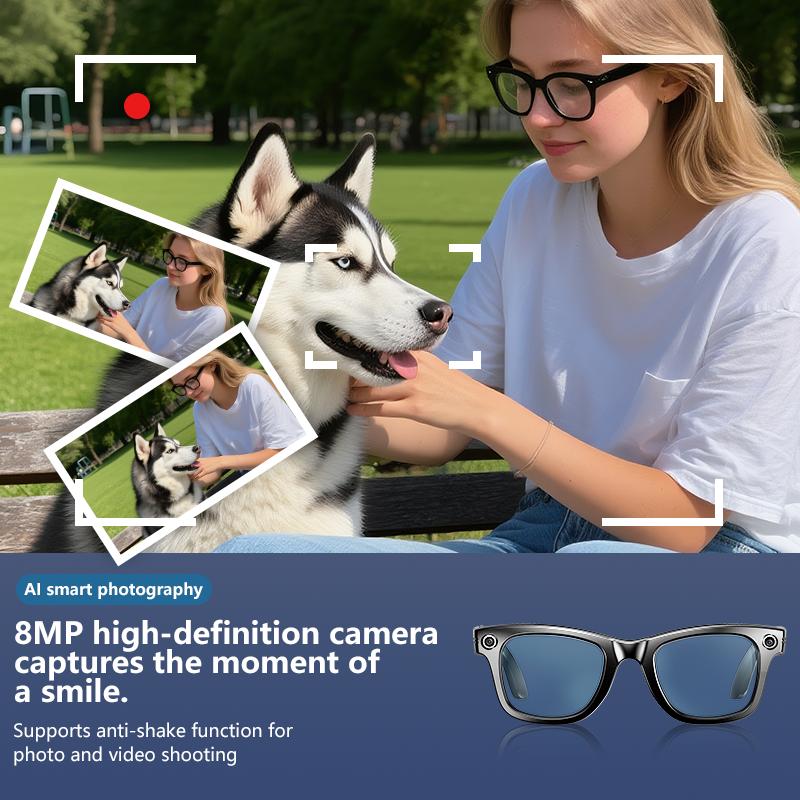 Bluetooth Wearable Smart Glasses (Photochromic Sunglasses) - 8MP Cam Digital Camera, Button Touch Adjustment, UV Protection, 160+ Languages Real-Time Translation, Hands-Free Photography/Video Recording, Casual Travel Outdoor Use Bluetooth Wearable Smart Glasses (Photochromic Sunglasses) - 8MP Cam Digital Camera, Button Touch Adjustment, UV Protection, 160+ Languages Real-Time Translation, Hands-Free Photography/Video Recording, Casual Travel Outdoor Use