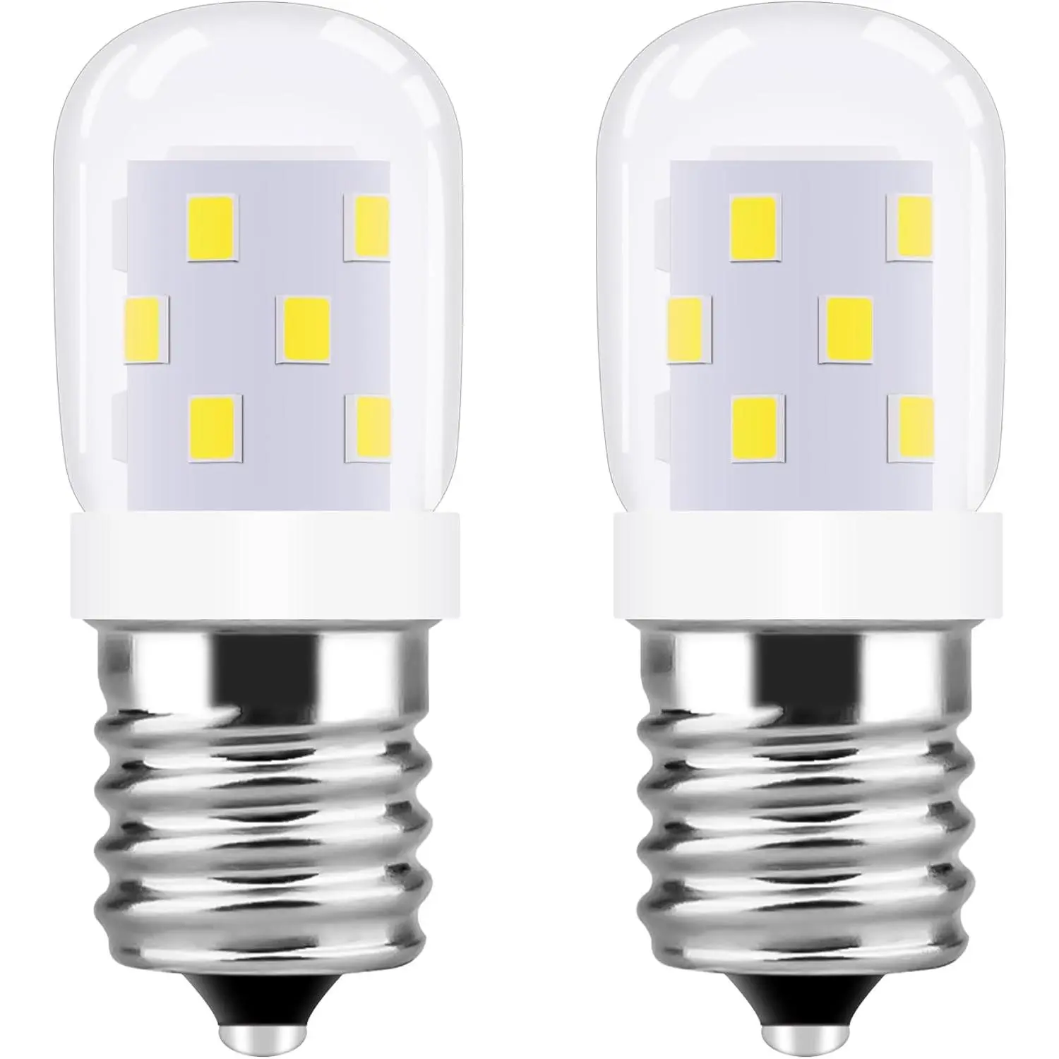 LED Microwave Light Bulbs Under Hood, 40W Equivalent, 110V/120V 3W Dimmable E17 LED Bulb for Whirlpool Microwave, Oven, Stove, Refrigerator, Daylight White 5000K - 2 Pack