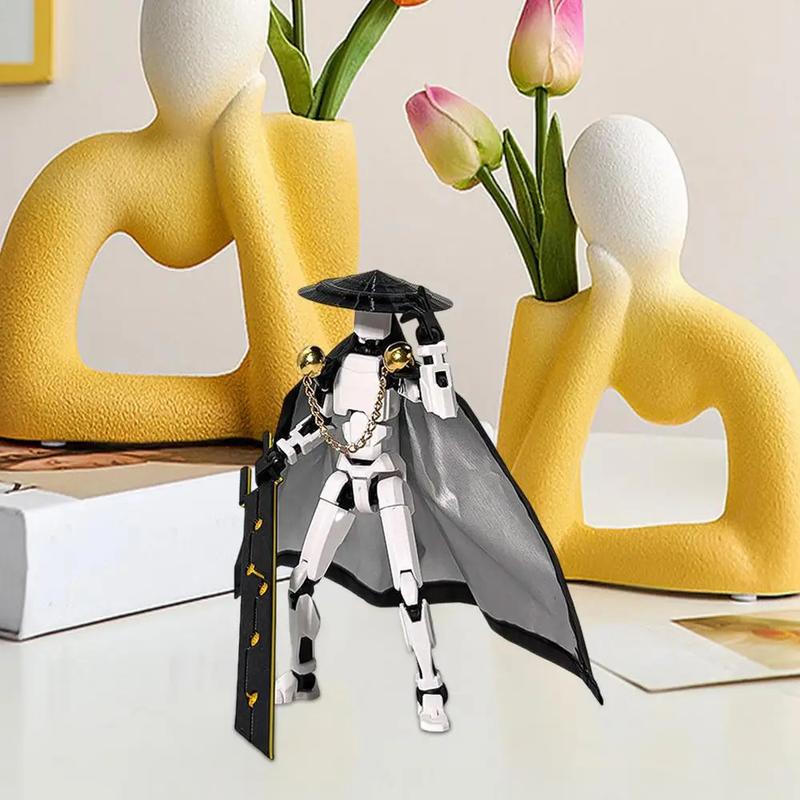 The Fifth Generation Multi-jointed Movable Figure T13 Dummy Doll Kid Toys With Hat And Cloak Artistic Sense Collection Decor