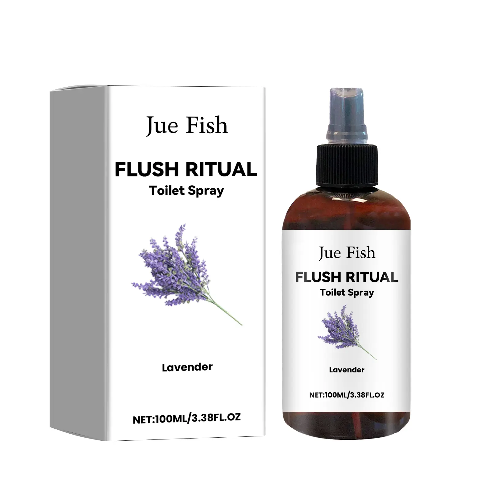 Jue Fish Fragrant Fresh Toilet Spray - Indoor Odor Eliminator with Lavender Scent for Long-Lasting Fresh Air