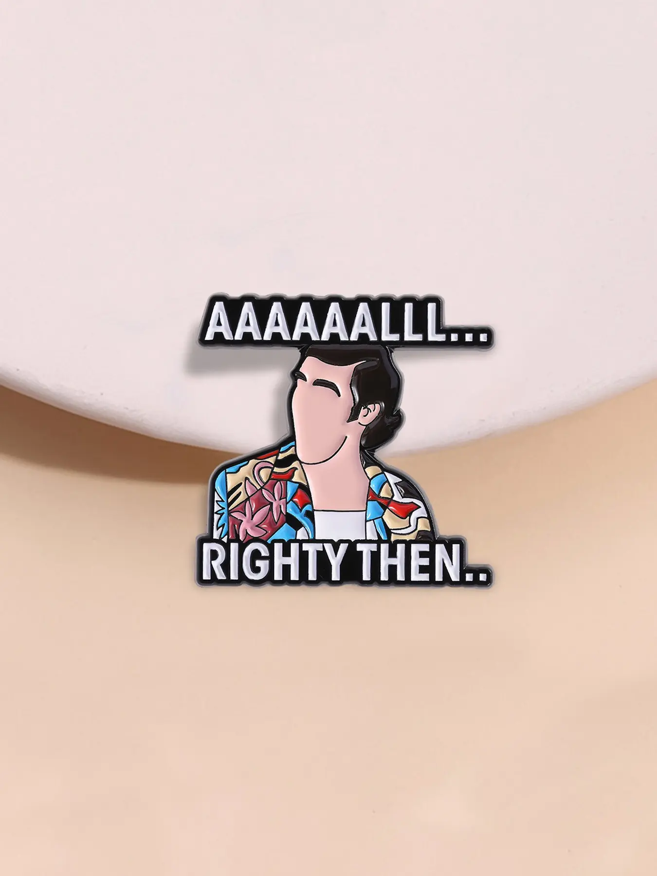 Comedy Movies Ace Ventura Pet Detective Enamel Pin Cartoon Characters Classic Lines Metal Brooch Lapel Backpack Badge Jewelry Accessories Gift for Friends