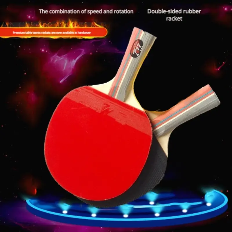 Table Tennis Set Includes 3 Balls and 2 Premium Table Tennis Rackets, Ideal for Beginners and Enthusiasts, Comes with Paddle Bag