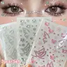 Self-Adhesive Holographic Resin Butterfly Face Jewel Decals Sheet - Iridescent Rhinestone Glitter, Skin-Safe Soft Aesthetic Tattoo Merch, Waterproof Long Lasting DIY Temporary Fashion Accessory for Adults (Face/Nail/Body Use, Concerts, Halloween Cosplay)