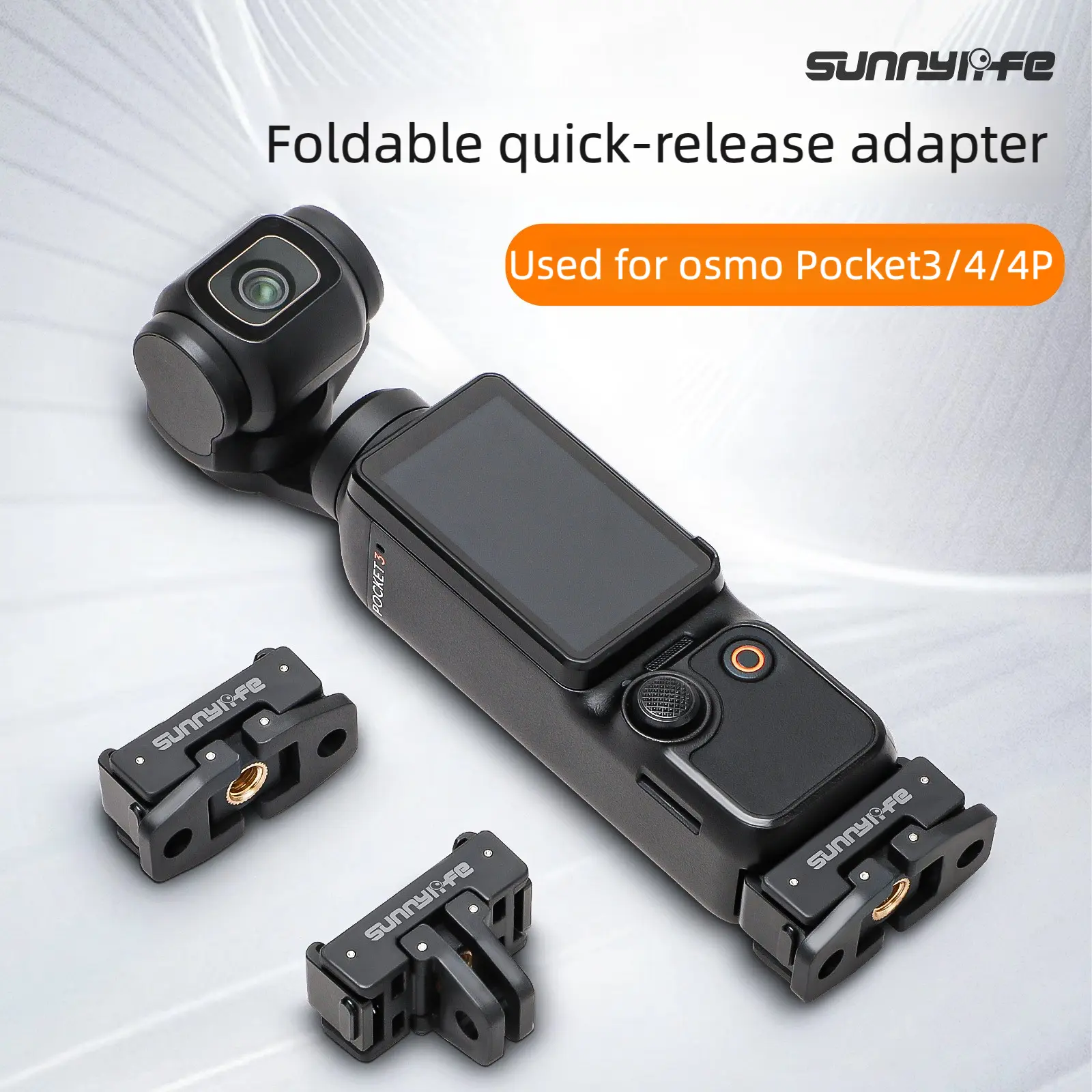 Sunnylife OSMO POCKET 4P/4/3 quick-release adapter, foldable quick-release plate, pocket 4 expansion