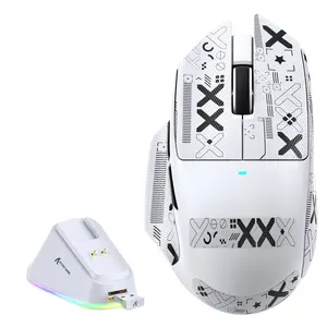 Attack Shark V6 Wireless Gaming Mouse with RGB Charging Base, 25000 Dpi, 1000hz Refresh Rate, Triple Mode Connectivity, Ergonomic Design