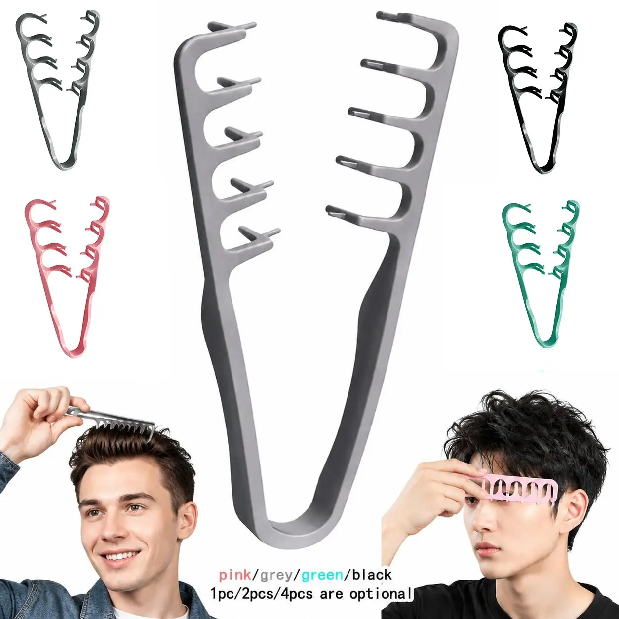 2027 Upgraded Textured Comb, Volumizing Fluffy Texture Styling  Hair Comb, Puffy Wide-Tooth Texturizing Styling Tool for Volume & Fringe Parting Curling Comb, Men's Textured Styling Comb, Unisex, Fluffy Texture Comb for Volume, Fringe Parting & Curly Hair