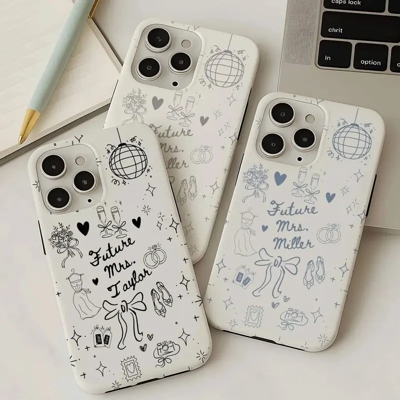 Personalized Future Mrs. Shockproof Polycarbonate Phone Case - MagSafe Bride-To-Be Gift, Protective Accessory for iPhone 17/16/15/14/13/12 (Pro, Max, Plus, Mini), Google Pixel, Samsung 25/24/23 Devices high-end