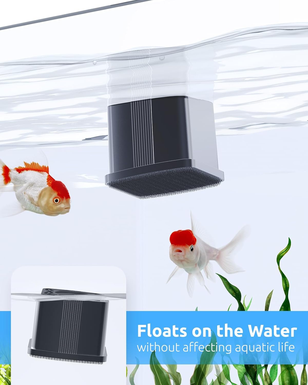 2 in 1 Aquarium Magnetic Cleaner with Digital Thermometer for Glass Tanks 1-30 Gallons Compact Efficient Cleaning Tool for Aquariums Home Water Temperature Monitoring Fish Tank Cleaner