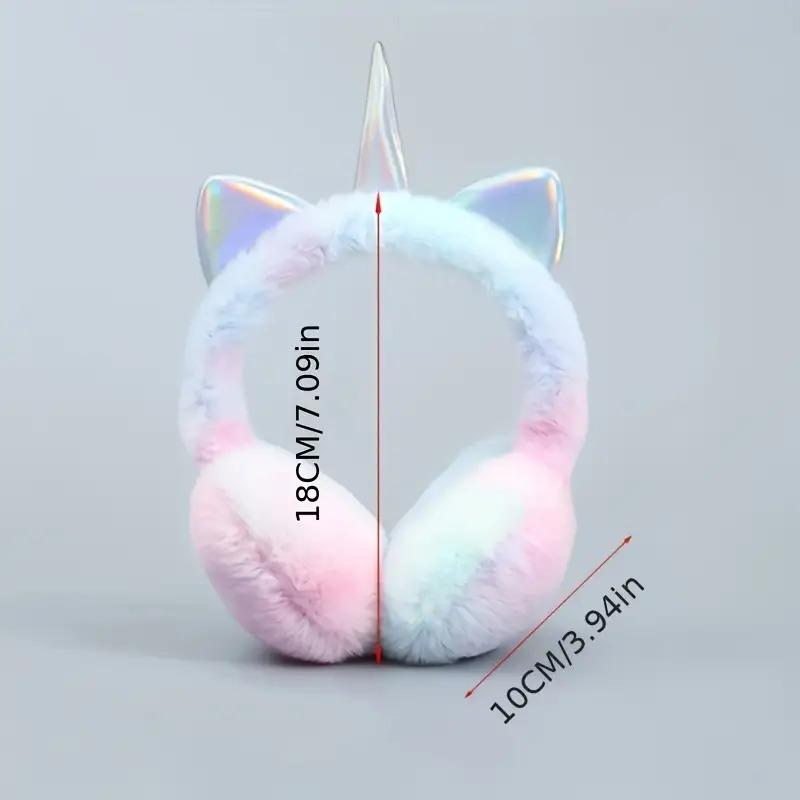 2-Pack Kids Winter Ear Warmers - Soft Plush Unicorn Ear Muffs with Pastel Pink, Purple, Blue, or - Cold Weather Ear Protection for Girls & Boys Ages 3-6 Years - Birthday Party, School, Everyday Winter Outfits - Non-Electric Safe Ear Covers, Kids Cold Weat