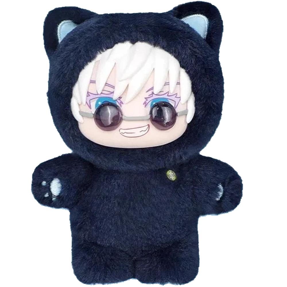 Eaki Genuine Jujutsu Kaisen Season 2 Gojo Satoru Cat Park Party Blind Box Plush Doll Bag Pendant Model Collection Toy for Fans