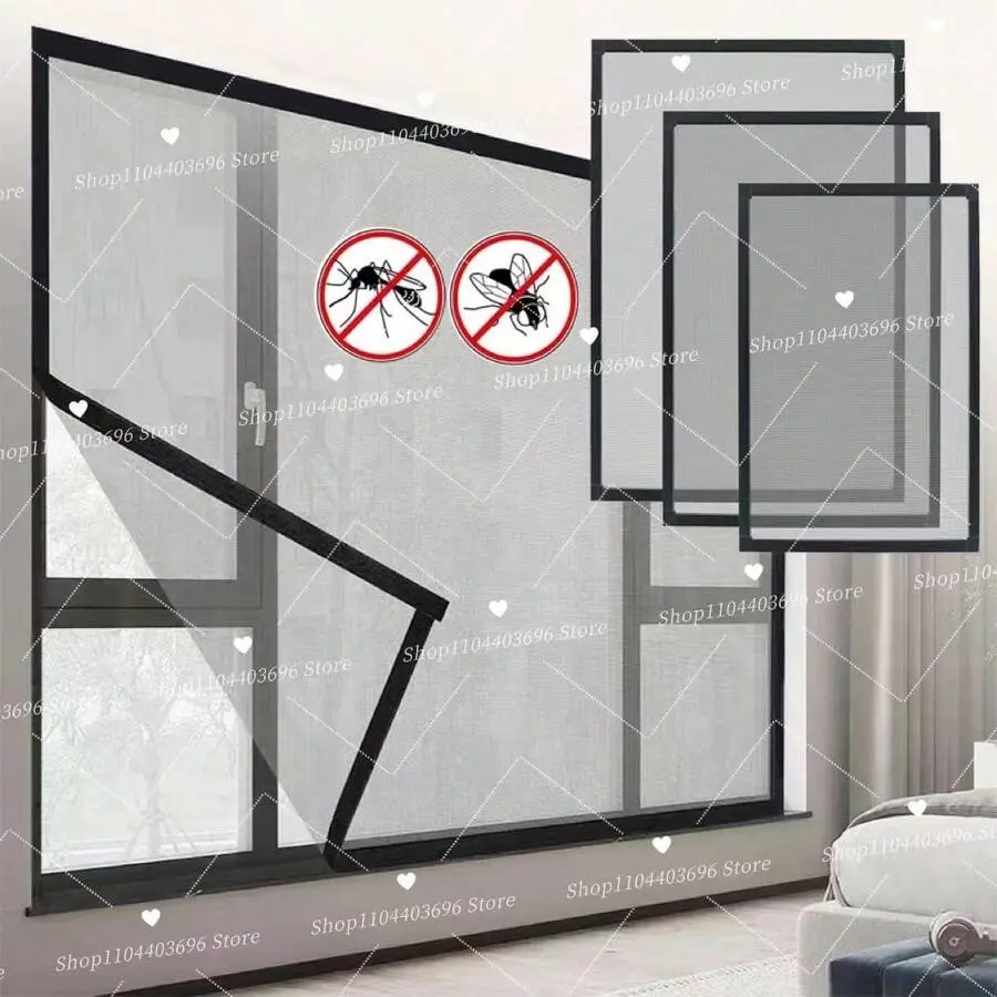 1pc Window Mesh Screen, Mosquito Proof Netting, Mosquito Protection, Easy Installation Without Drilling, Self-Adhesive, Fiberglass Material Effectively Blocks Mosquitoes And Allows Ventilation, Airflow, Mosquito Barrier