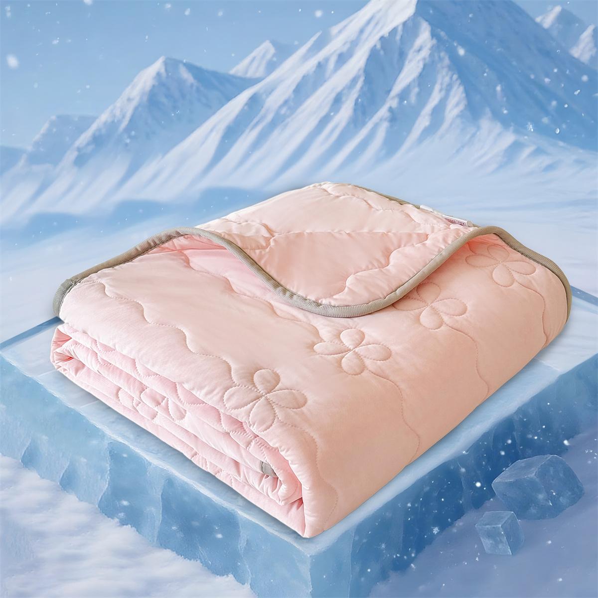 Solid Color Cooling Comforter, 1 Count Soft Breathable Skin-friendly Cooling Comforter, Cool Bedding for Home Office Use in Summer, Breathable Duvet Set, Lightweight Duvet, Machine Washable Duvet