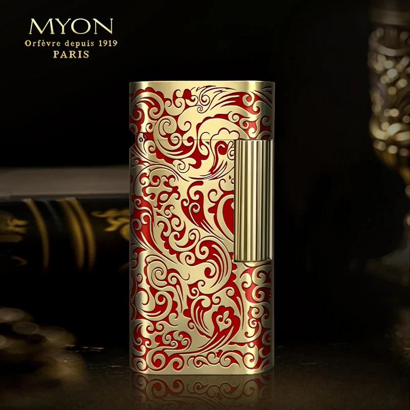 Luxury Gold Plated Vintage Lighter Full Copper Mini Size Unique Gift for Men Birthday Father Husband High End Fashion Collectible No Fuel Included