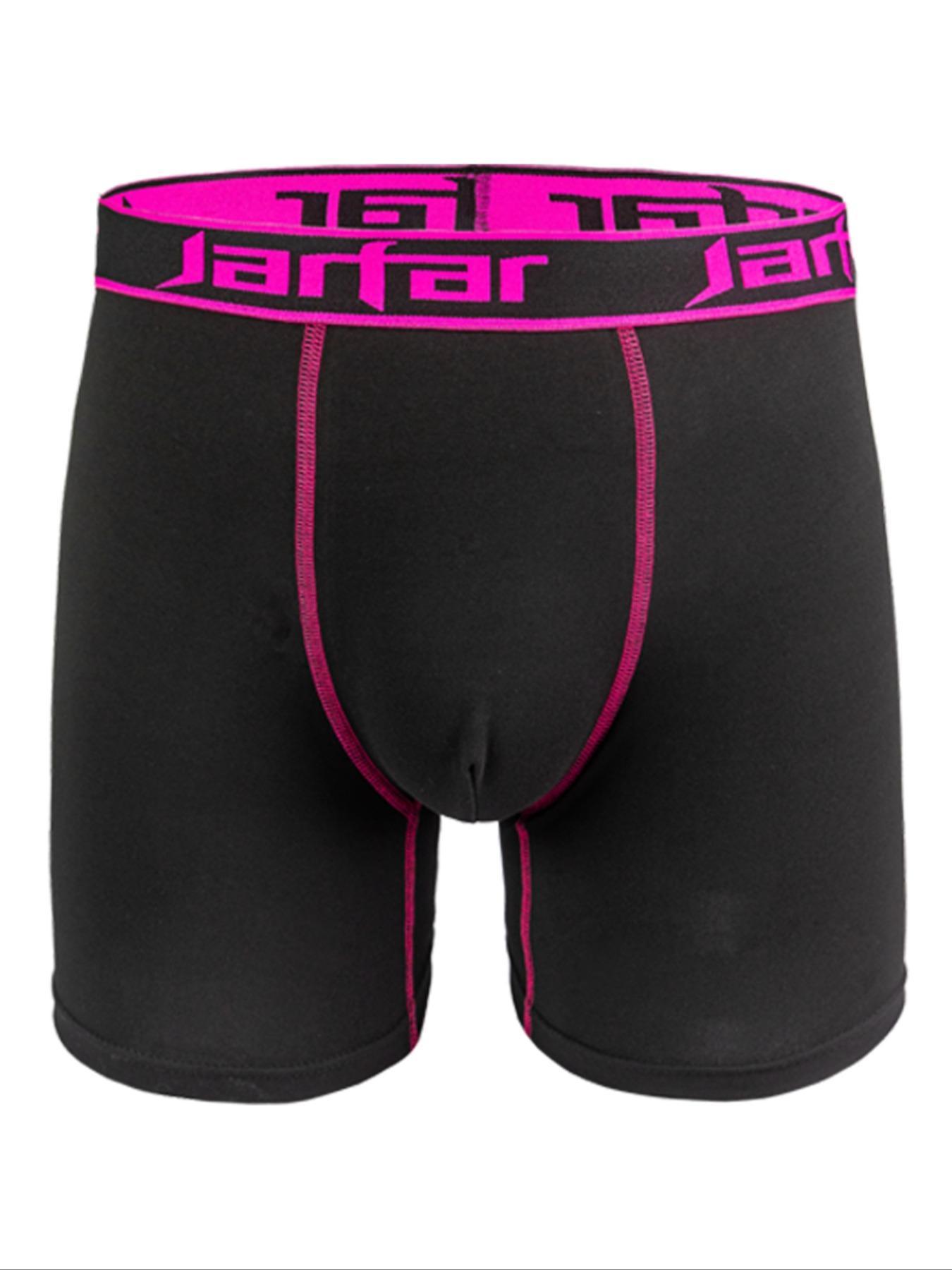 Men's Stretchy Boxer Briefs with Letter Tape, Casual Comfy Breathable Underwear for Daily Wear, Men's Underwear for All Seasons