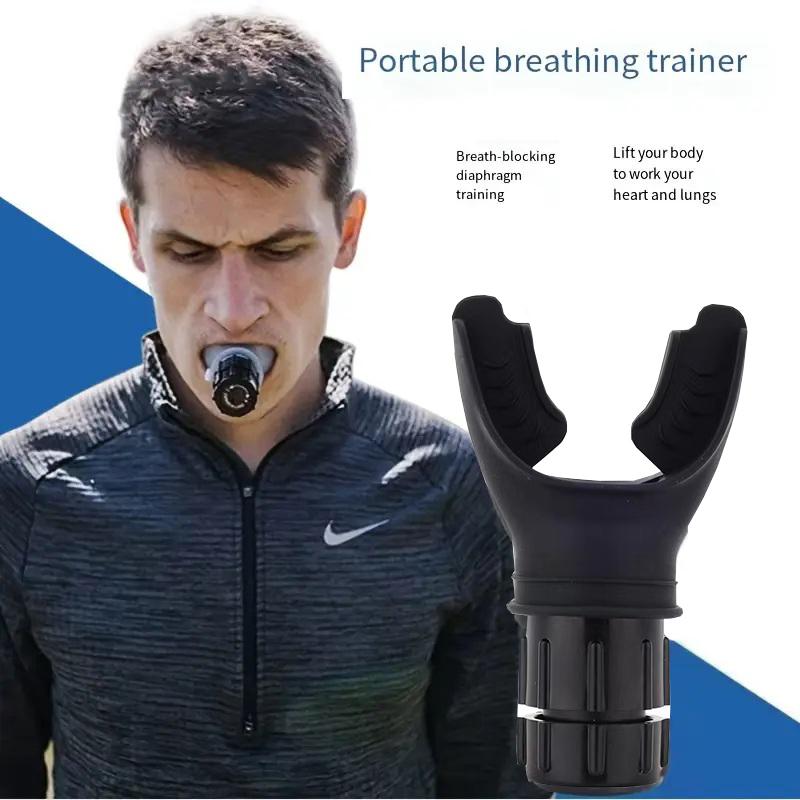 &Breathing Exercise Tool for Lungs, Portable Adjustable Resistance Lung Exerciser, Lung Capacity Abdominal Breathing Trainer, Fitness Trainer Accessories for Gym Workout Use
