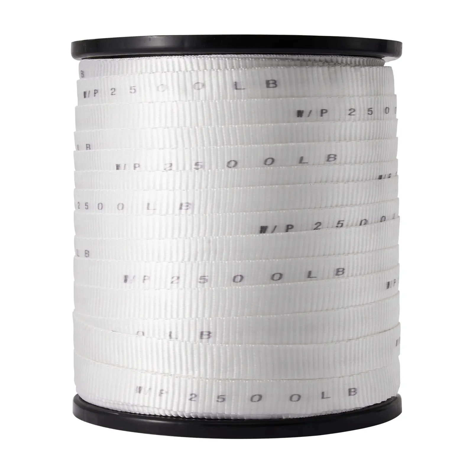 VEVOR Polyester Pull Tape, 3/4" x 528' Mule Tape Flat Rope, 2500 lbf Tensile Capacity, Printed Webbing Cable Pulling Tape for Packaging, Gardening, Commercial Electrical, Conduit Work, White