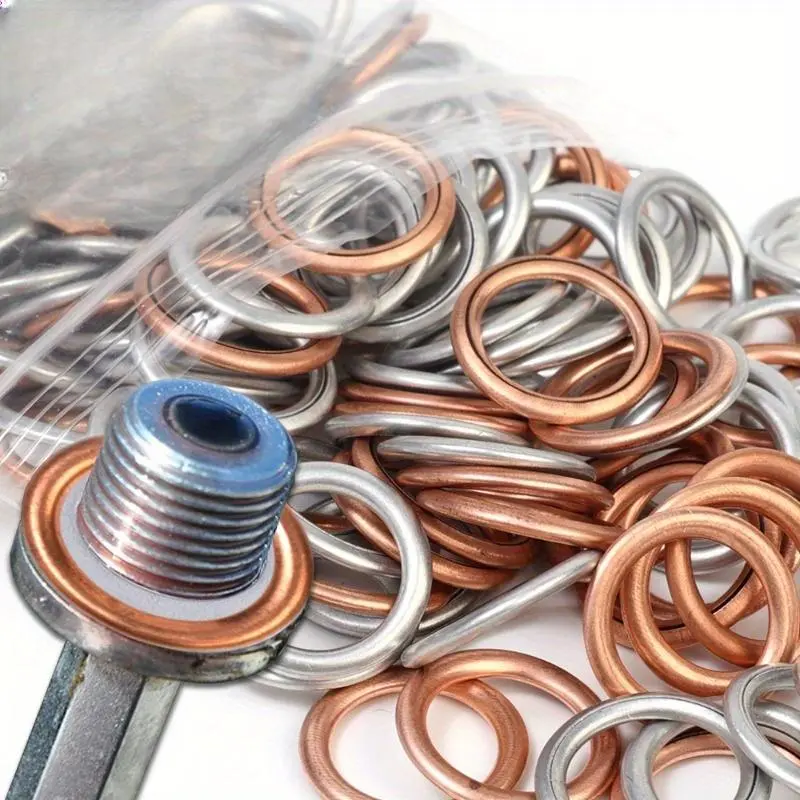 Drain gasket for the car engine oil pan, drain bolt gasket, oil drain plug gasket, replaceable parts, suitable for Volkswagen and for Audi models, Automotive