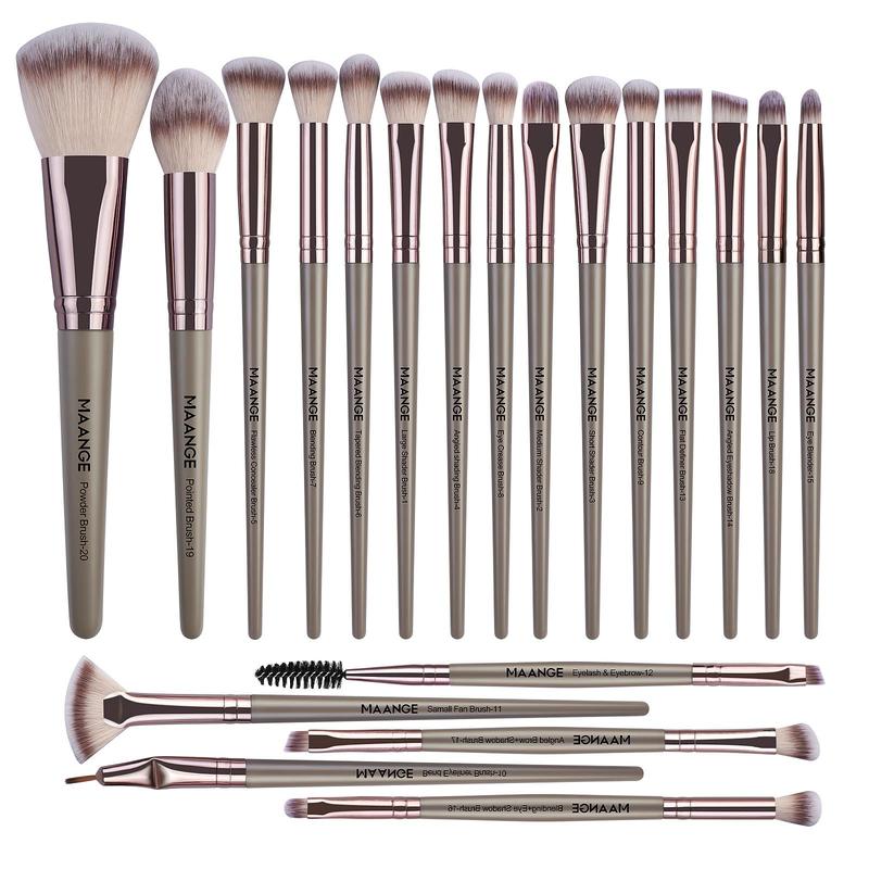 MAANGE Beauty Makeup Brush Set, 20pcs Makeup Brush with Soft Bristles & Comfortable Grip for Beginners, Professional Makeup Tools for Women, Valentine's Day Gift, Cosmetic Brush Set