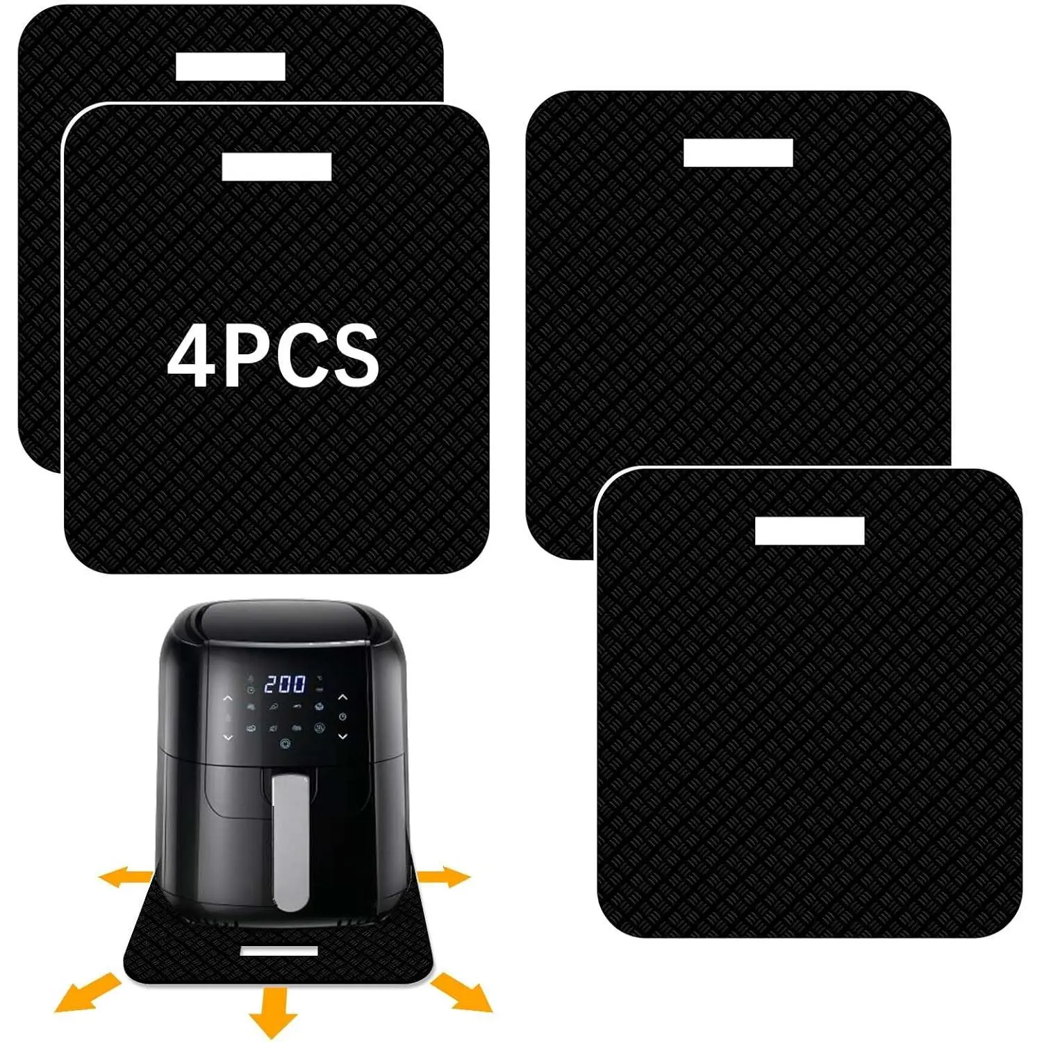 4 count Heat Resistant Mat with Sliding Function for Air Fryer Mat,12 * 14in Countertop Protector Mat Coffee Maker Mat and Oven,Suitable for  kitchen Electric appliance