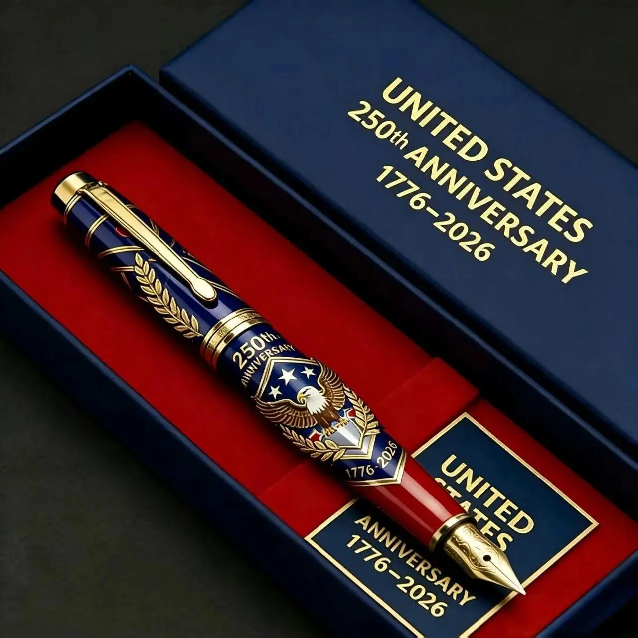 American Independence 250th Anniversary (1776-2026) Theme Memorial Pen, Special Edition Writing Instrument, Historical Collectible Gift