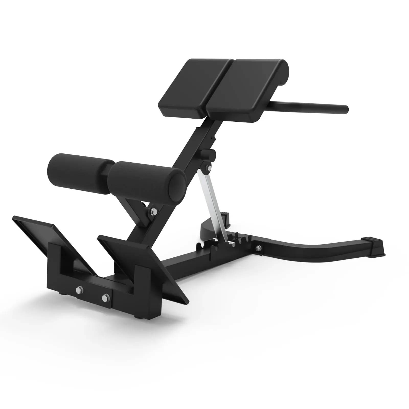 Roman Chair Back Extension Bench - Dual Adjustable 330 Lbs Capacity Home Gym Equipment, Hyperextension Machine for Core & Back Training