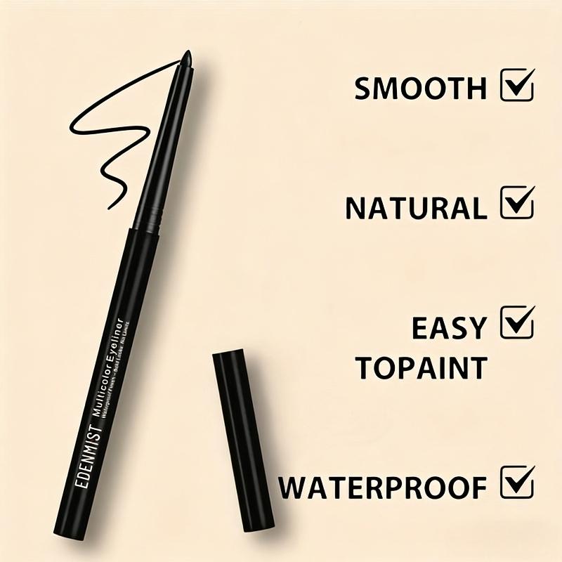 6Pcs Waterproof & Sweat-Proof Green Eyeliner Pencil - Long-Lasting, Smudge-Proof for Bold Eye Makeup, Easy Glide Formula for Perfect Wings - Green, Waterproof Eyeliner, Winged Eyeliner, Sleek Design, Smudgeproof Makeup Applicable for Saint Patrick's Day