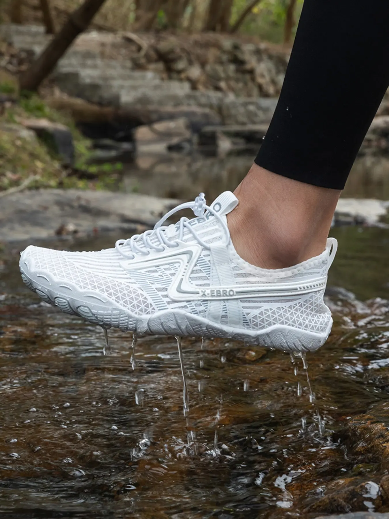 Oiaano Barefoot Woman White Shoes Water Mesh Minimalist Sneakers Sports Aqua Beach Soft Sole Light Breathable Outdoor Hikking Casual Lightweight Shoes