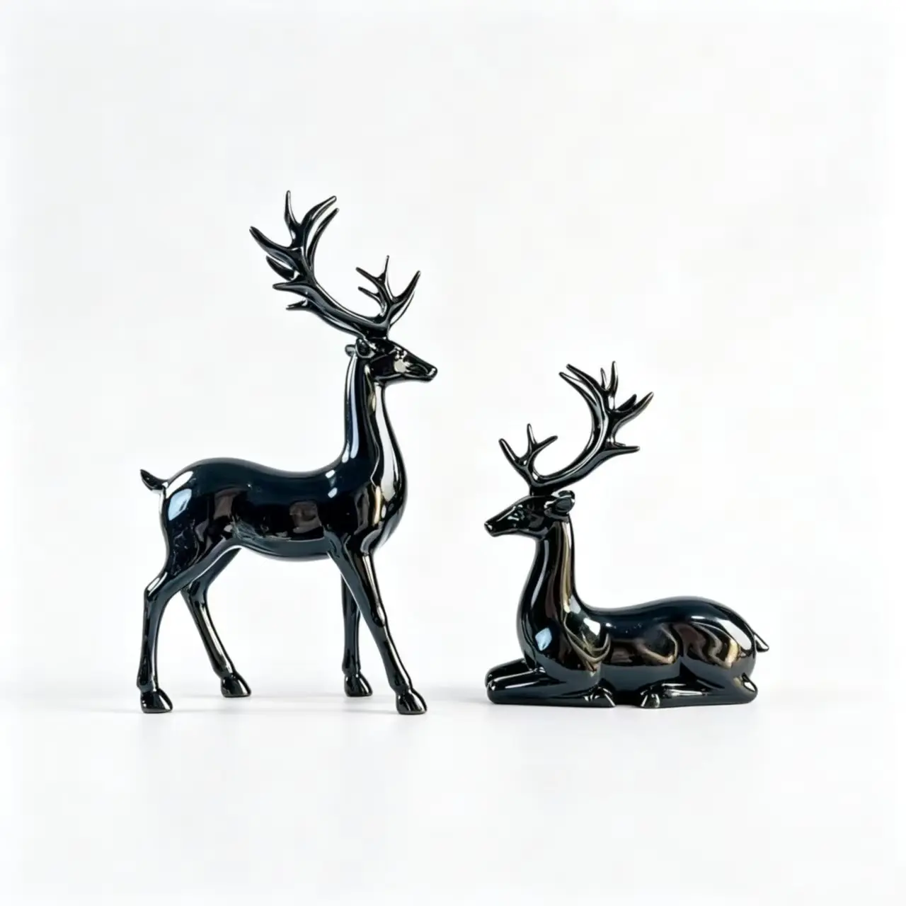 Attractive Deer Home Decor Sculpture, Living Room Artistic Decoration, High-Quality Deer Ornament for TV Cabinet & Entryway