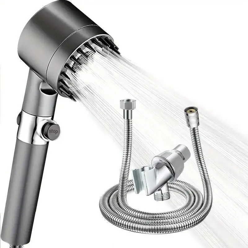 Modern Handheld Shower Head Set for Bathroom - 5 Spray Modes, Adjustable Flow, High-Pressure Bathing Experience