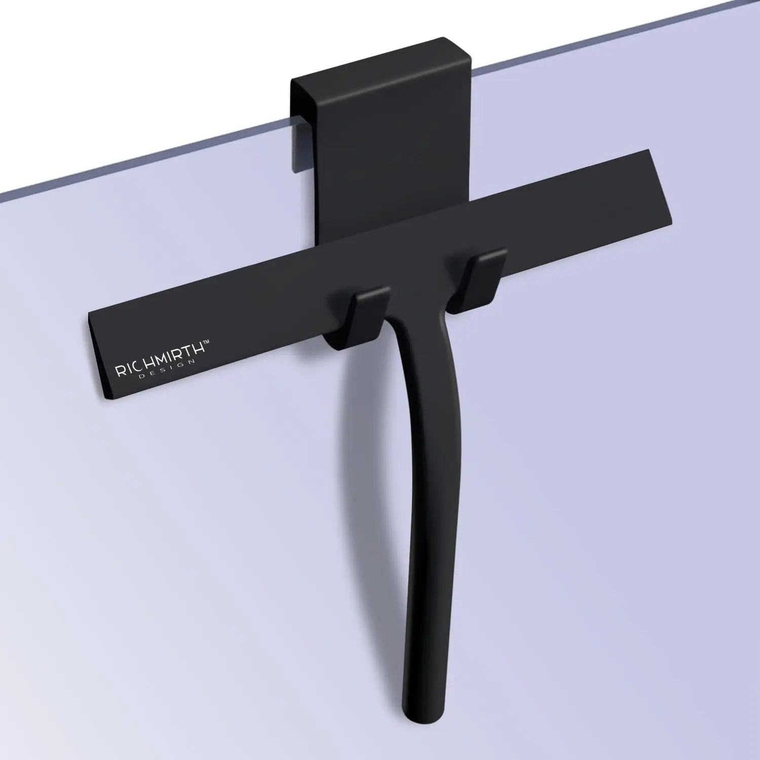 9" Silicone Rubber Blade Squeegee for Shower Glass, Window & Car Cleaning (Black)