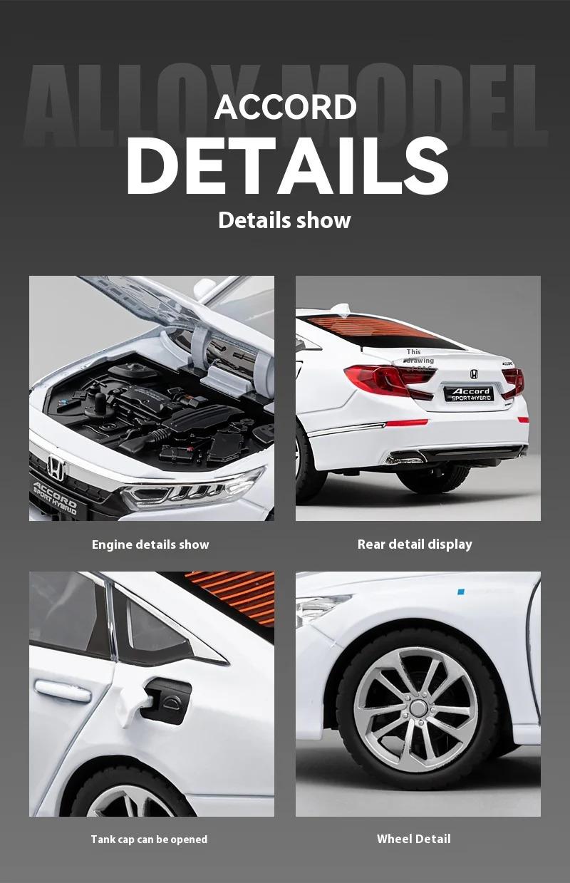 1:24 Luxury Sedan Sound and Light Alloy Metal Die-cast Car Model Collectible Hobby Decoration Fashion Holiday Gift Box for Boys