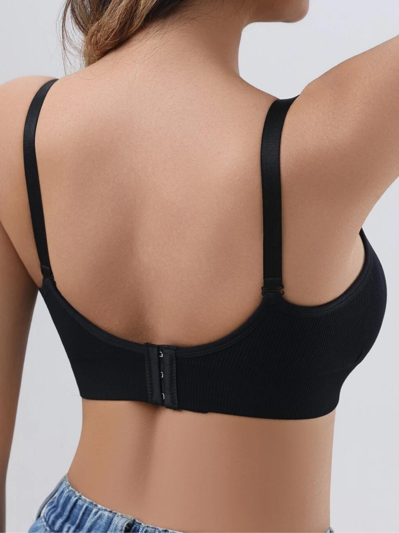 Women's Solid Adjustable Strap Seamless Nursing Bra, Comfortable Breathable Push Up Nursing Bra, Maternity Lingerie for All Seasons