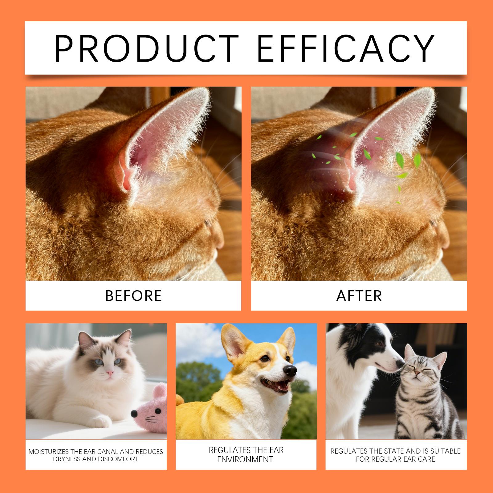 Kriath Pet Ear Care Agent With A Mild Formula Cleans The Ear Canal And Keeps The Ears Fresh. Daily Care Agent