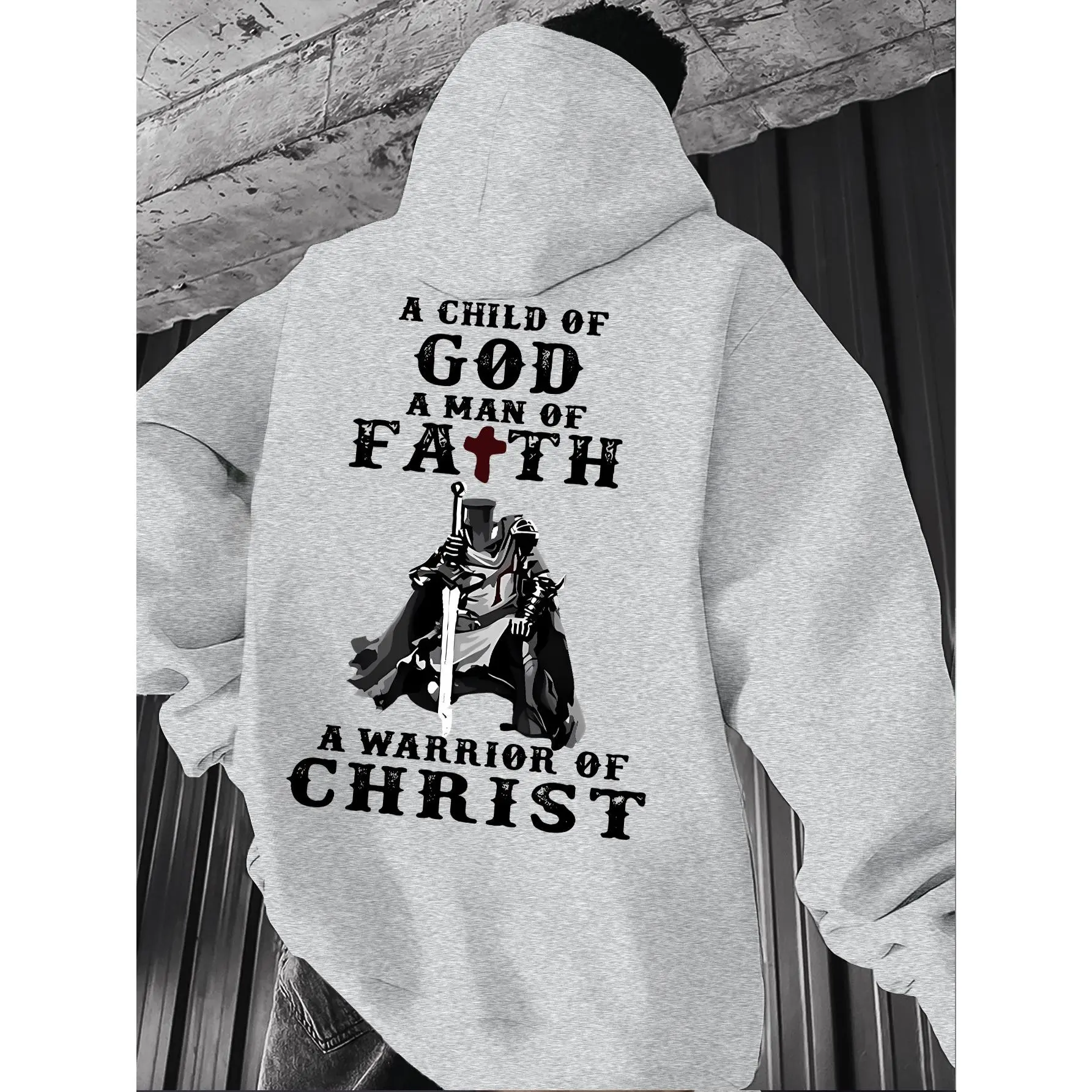 Versatile Men's Hoodie, Knitted Polyester Fabric Casual Style Regular Fit Pullover Sweatshirt back to school hoodie school outfit hoodie