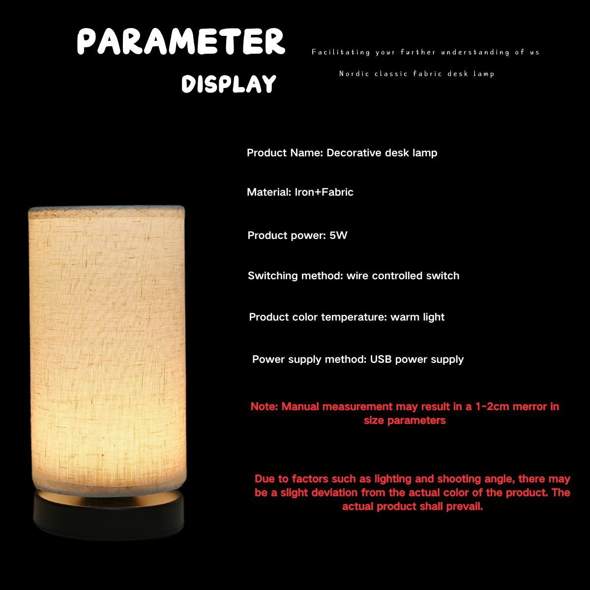 USB Powered Table Lamp, Modern Desk Lamp with Switch Button, Soft Warm Light Lamp for Living Room & Bedroom Decor, Mood Decorative Lights, Home Decor Light, Ideal Gift for Friend