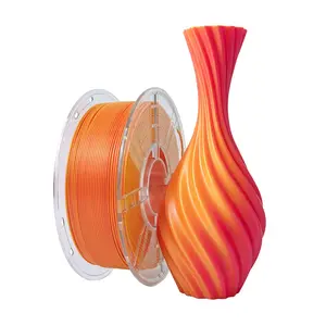 Silk Red-Gold PLA Filament 1.75mm 1kg Gradient Color – Compatible with Bambu Lab 3D Printers