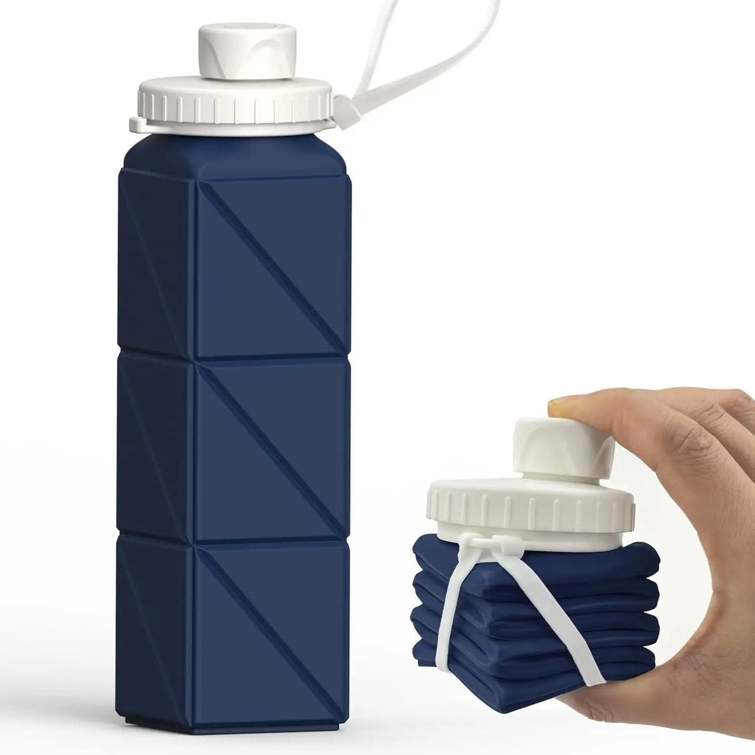 Collapsible Silicone Cup for Outdoor Travel - Portable & Foldable Water Bottle, High-Capacity Sports Cup for Camping, Collapsible Water Bottles for Traveling