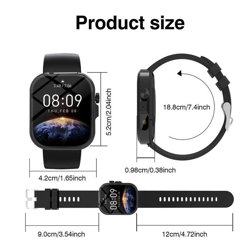 Sports Smartwatch for Men Women - Health Fitness Smartwatch, 2026 New, Wireless Connection & Answer/Make Call, Pedometer & Fitness Tracker, Steps/Calories Counter, Multiple Sports Modes for Outdoor Sports, Message Reminder & Information Alerts