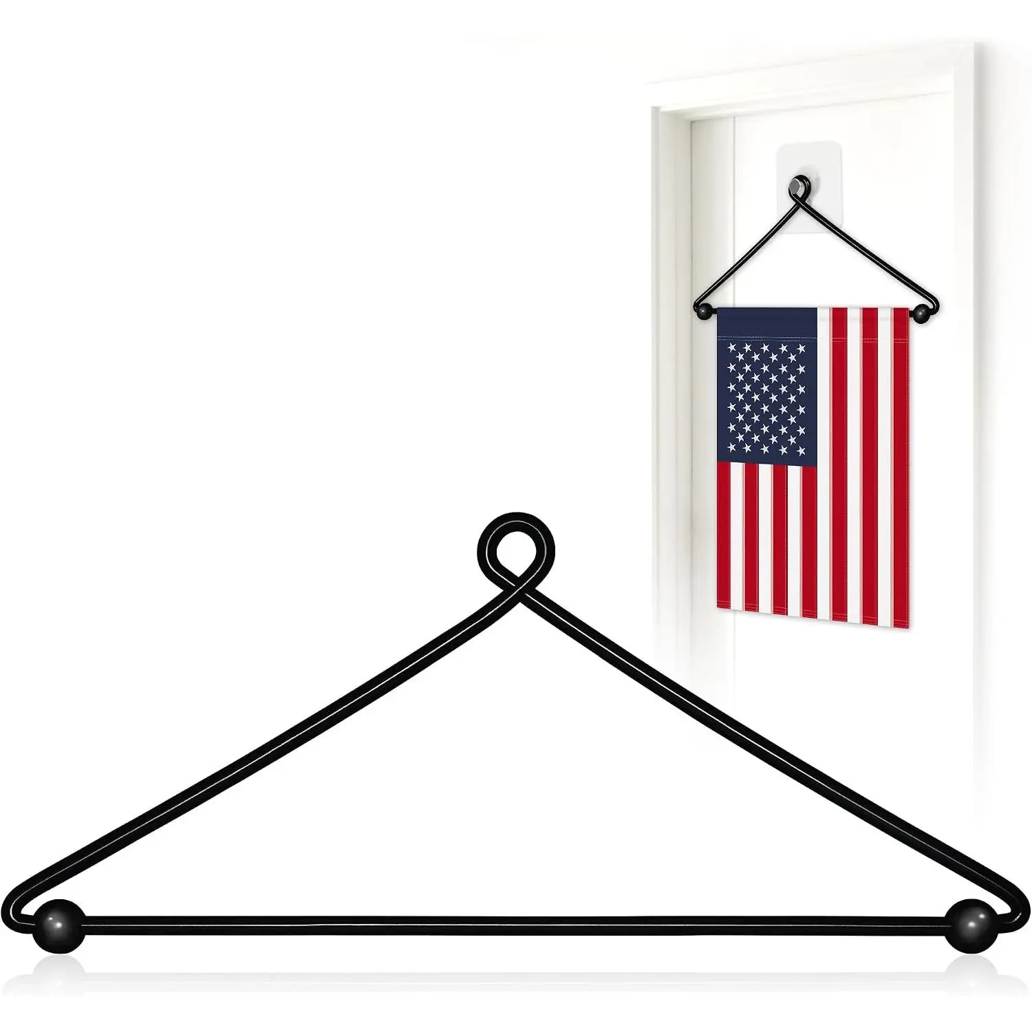 Garden Flag Hanger Holder for Outside, Metal Wall Door Garden Flag Hanger Stand for Holiday Decorative Flags 12 x 18,Wall  Banner Hangers for Front Door Windows Decorations