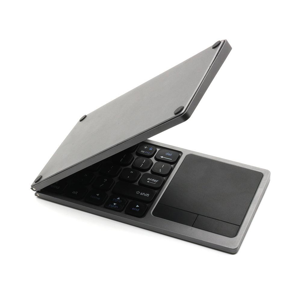 Touchpad  Foldable Bluetooth Keyboard Multi-System Compatible for Tablet and Laptop Office Portable Folding Keyboard