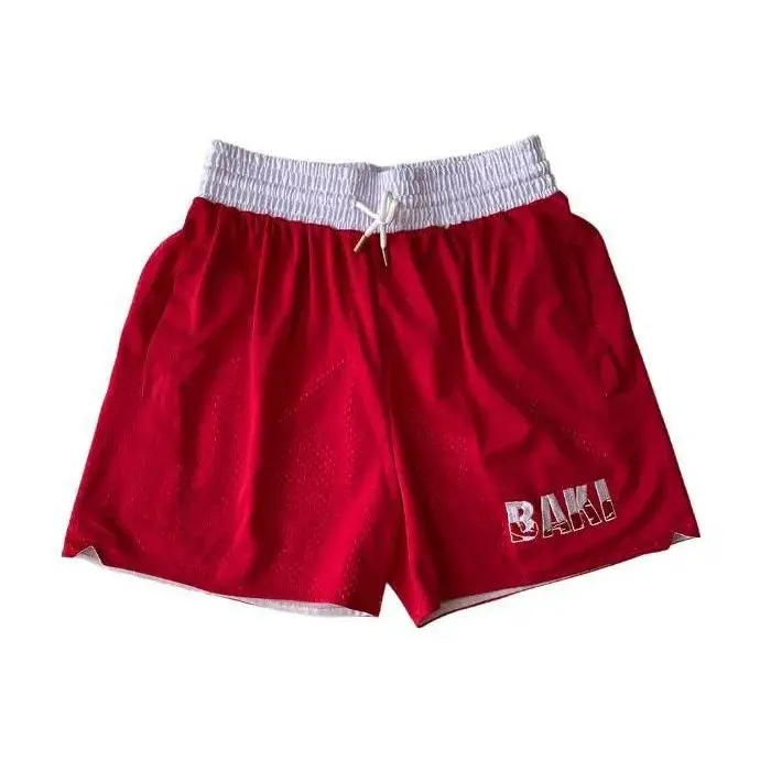 Baki Anime Men's Shorts Workout Sport Knee Pants Basktetball Shorts with Pockets Athletic Summer Shorts
