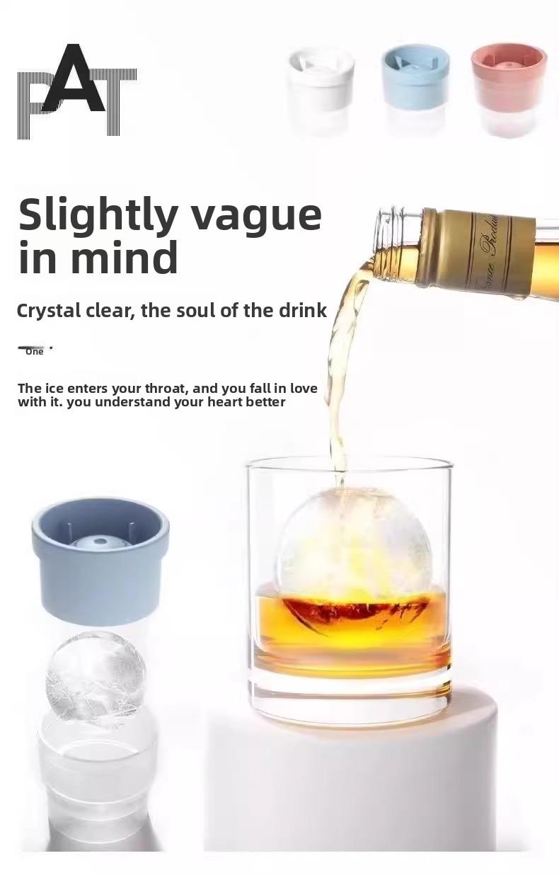 Ice Ball Molds - Set of 3, Round Ice Cube Molds, Spherical Ice Cubes for Whiskey, Cocktails, Bourbon Cocktail Ice Cube Mold