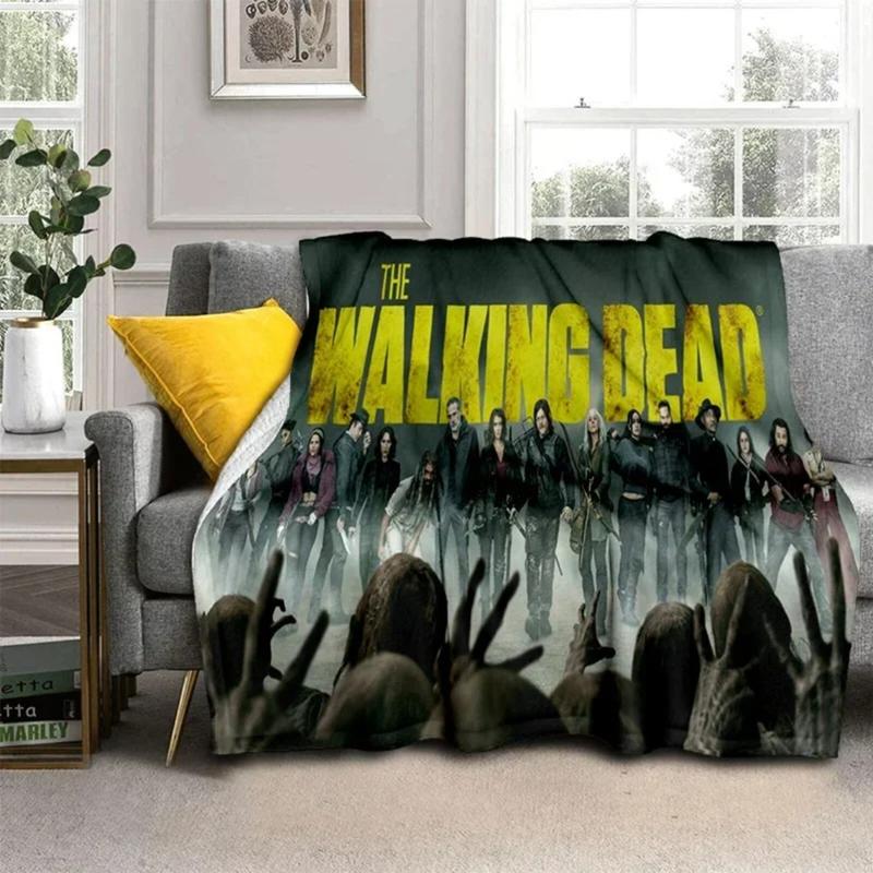 3D Horror TV The Walking Dead Blanket,Soft Throw Blanket for Home Bedroom Bed Sofa Picnic Travel Office Cover Blanket Kids  Warm Haven Textiles