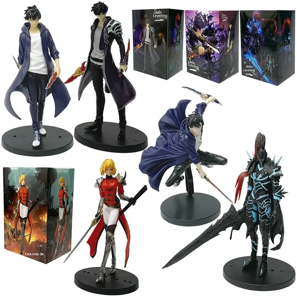 In Stock Solos Levelings (Anime Version) Figure -Sung Jinwoo Action Figure 21cm PVC Collect Figures Model Toy New Year gift ﻿