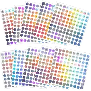 10 Sheets Numbered Stickers 1-1000,  Polish Label Stickers, Small Number Stickers, Consecutive Self Adhesive Round Number Sticker for Organizing  Polish, Lipstick, Inventory, DIY Crafts