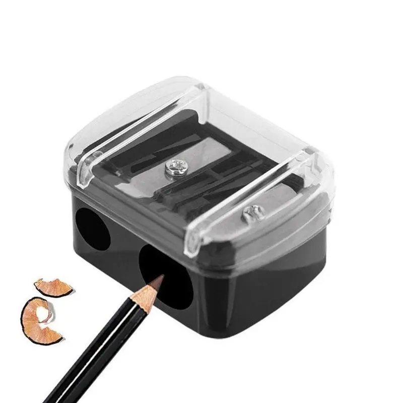 Portable Makeup Eyeliner Sharpener, Dual Hole Sharpener, 2 Sizes, Suitable for Eyeliner, Brow Pencil, Lip Liner, Essential Beauty Tool, Daily Makeup Tool