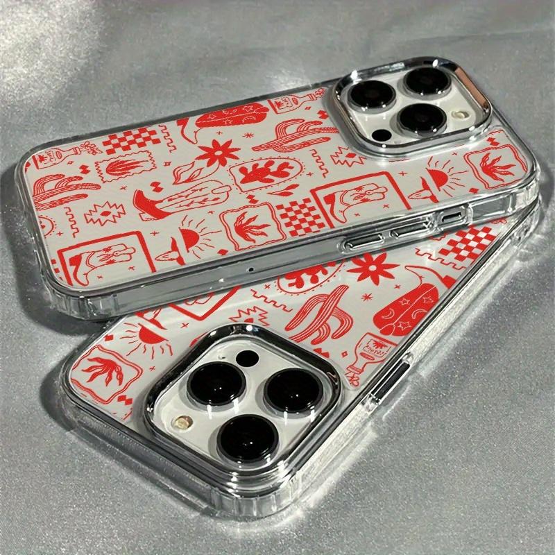 Phone case for iPhone 17air/16promax/15plus/14/13/12 series: Cowboy boot pattern, luxurious transparent electroplated lens protection case