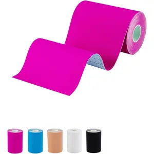 Football Turf Tape for Turf Burn, Extra Wide Kinesiology Tape, Pain Relief and Muscle Support for Back Shoulder Ankle Knee, 4 in x 16.4 Ft, Pink