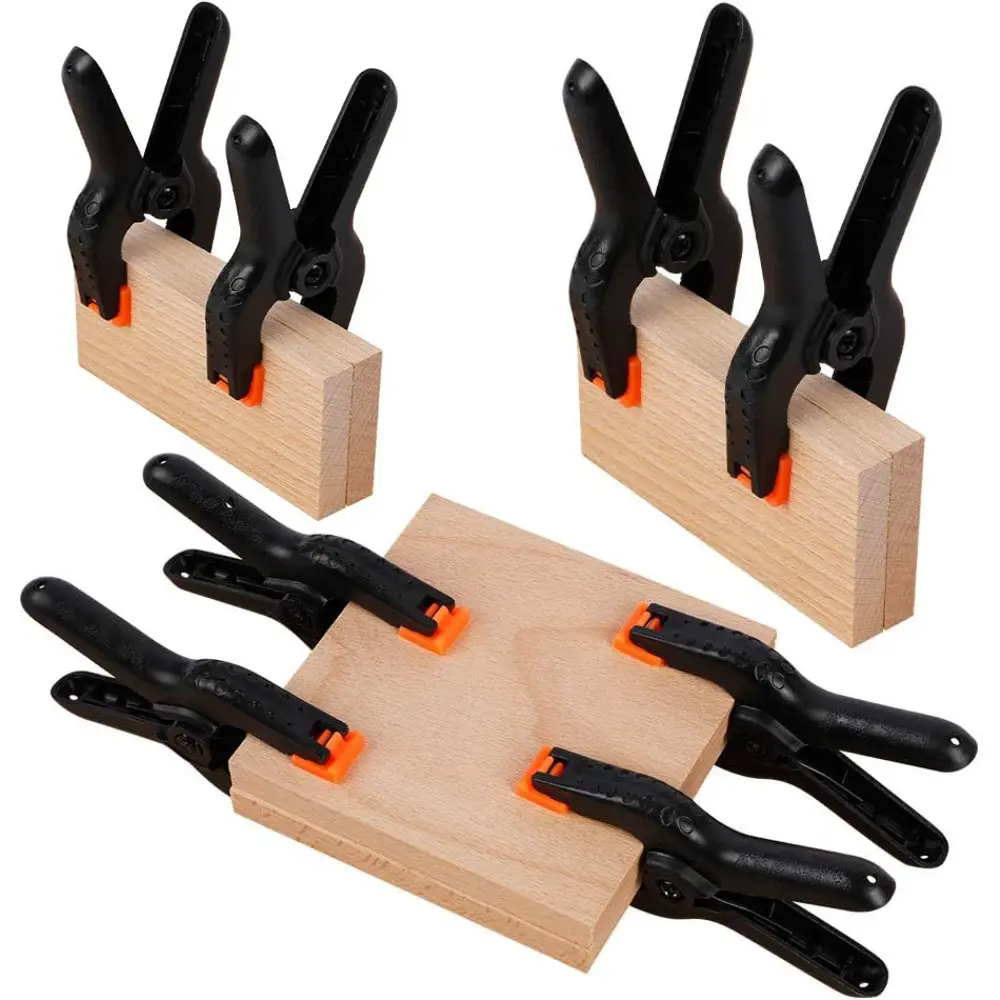 10 Packs of 3.5 inch Professional Plastic Small Spring Clamps Heavy Duty for Crafts and Backdrop Clips Clamps for Backdrop Stand, Photography, Home Improvement and so on
