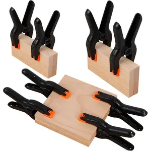10 Packs of 3.5 inch Professional Plastic Small Spring Clamps Heavy Duty for Crafts and Backdrop Clips Clamps for Backdrop Stand, Photography, Home Improvement and so on